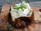 Baked potatoes with whipped feta