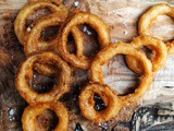 Beer-battered onion rings with Dunkeroo