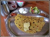 Paneer, Bottle Gourd and Mint Parathas-Working Lunch Thali