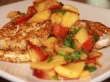 Grilled Chicken with Indian bbq Sauce and Peach Relish