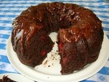 Exquisite chocolate cherry cake