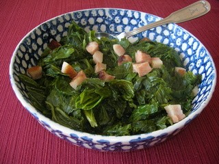 Fresh mustard and turnip greens