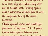 Handy food tip – how to store and test spices for freshness