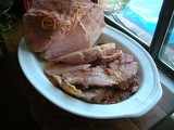 Honey bourbon glazed ham