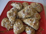 Nutty oat cranberry scones