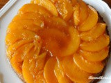 Peach upside-down cake