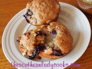 Pineapple blueberry bran muffins