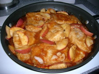 Pork chop and apple skillet