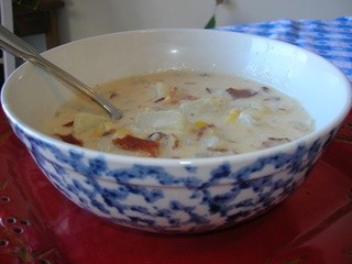 Savory corn chowder