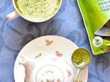 Vanilla and cardamom spiked Green matcha tea Latte