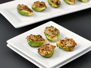 Garlic & Herb Stuffed Brussels Sprouts