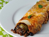 Healthy Beef and Bean Enchiladas