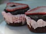 Strawberry Ice Cream Brownie Cupcakes