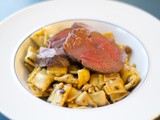 A Valentine's Day Feast: Brown Butter, Sage and Pine Nut Squash Ravioli with Beef Tenderloin