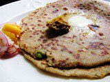 Aloo matar paratha (Potatoes and peas paratha)