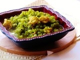Green beans with besan (chickpea flour) dumplings
