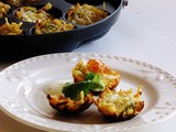 Rosemary and cheese  sweet potato  hash browns with sour cream dip