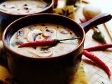 Spicy Thai Soup with Mushrooms, Tofu, and Red Chillies