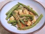 Coming out of the Bubble:  Green Beans and Tofu in Peanut Tamarind Sauce