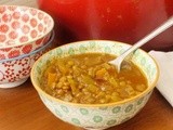 Curried lentil soup with aromatic oil