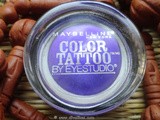 Maybelline Eye Studio Color Tattoo 24 hr Cream Gel Shadow In Painted Purple Review & Swatch