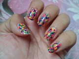 Rainbow Polka Dots Nail Art Tutorial