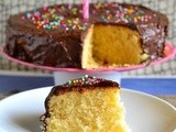 Eggless Vanilla Sponge Cake Recipe with Chocolate Buttercream Frosting