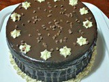 Chocolate Brownie Cake with Cookie Dough Filling