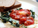 Egg with Spinach and Salsa