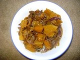 Kasiphal aur Pyaj ki sabzi ( Pumpkin and onion recipe)