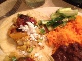 Squash Tacos with Roasted Tomatoes and Cucumber Slaw