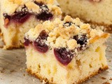Buttermilk Cake with fruit and crumble