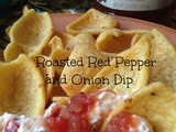 Roasted Red Pepper and Onion Relish Dip {Super Saturday Snack}