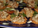 Pears and Gorgonzola on Parmesan Crackers