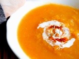 Crema di zucca e patate con harissa a yogurt