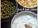 Rasam rice, Beans poriyal and Curd Rice-Lunch box ideas
