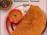 Sprouted Karamani Samai Adai/ Red Cowpeas little millet adai
