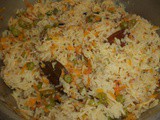 Carrot pulav / carrot rice