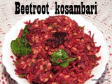 Beetroot kosambari i Beetroot moong dal salad