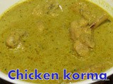 Chicken korma with coconut milk recipe