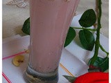 Banana and Rose Smoothie With Toasted Nuts
