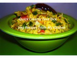 Quick Creamy Tava Rice