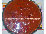 Rajma Masala(Red Kidney Bean Curry)