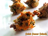 Palak Paneer ( Spinach Cottage Cheese ) Pakoda Recipe