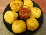 Cheese Stuffed Mushroom Vada / fritters