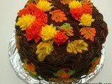 Chocolate Buttermilk Cake with chocolate frosting~basket weave