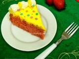 Strwaberry cake with buttercream frosting