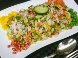 Thick Poha Salad / Flattened Rice and vegetable Salad
