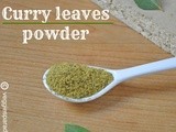 Curry leaves powder | karuveppilai podi and cuponation - a review