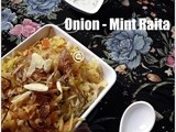 Onion and mint raita